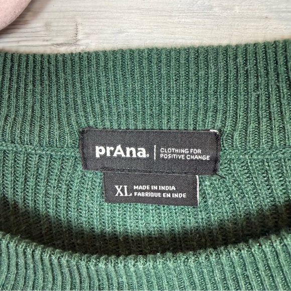 prAna Striped Organic Cotton & Tencel Sweater - Earth Tones - Size XL - Picture 2 of 8